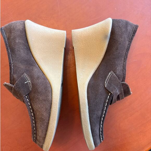 Paris Blues Brown Suede Wedge Loafers 8.5 Vintage Y2K Platform - Picture 4 of 9